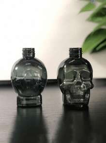 1 pieza Dispensador de jabón con forma de calavera creativa de Halloween, botella de plástico PET para rellenar champú, dispensador de gel de ducha, botella para rellenar detergente, dispensador de plástico con bomba, decoración para el baño del hogar, almacenamiento de líquidos, decoración del hogar creativa