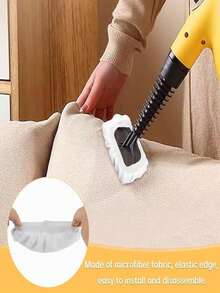 3 Piecesuniversal Steam Mop Pad, A Reusable Steam Mop Pad For Handheld Steam Cleaners - White - View 4