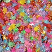 100 piezas de mini animales de resina que brillan en la oscuridad en colores surtidos, sin necesidad de alimentación, adecuados para jardín, fiesta, paisaje en miniatura, acuario, decoración de casa de muñecas