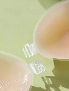 1pc Women's Waterproof Thickened Silicone Nipple Covers, Invisible Strapless Adhesive Bra, Reusable Silicone Bra, Push-Up Effect For Small Breasts, Lift And Gather For Large Breasts, Anti-Sagging Lift And Support. Perfect For Wedding Photography, Strapless Dresses, Swimwear, Bikinis, Backless Outfits And Evening Gowns. - Apricot - View 5
