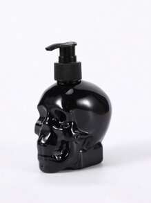 1 pieza Dispensador de jabón con forma de calavera creativa de Halloween, botella de plástico PET para rellenar champú, dispensador de gel de ducha, botella para rellenar detergente, dispensador de plástico con bomba, decoración para el baño del hogar, almacenamiento de líquidos, decoración del hogar creativa