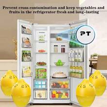 3/4/6/8pcs Deodorizing & Freshening Preservative, Containing Lemon Essential Oil And Limonene. Can Decompose Or Neutralize Decaying Substances, Effectively Reducing Odors In Sealed Furniture And Appliances (Such As Refrigerators, Freezers, Etc.). Egg-Shaped Design, Easy To Place.