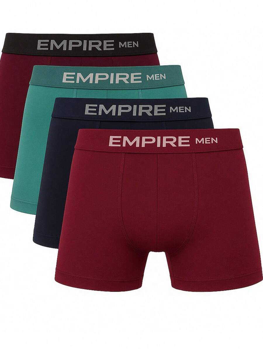 Kit Of 4 Adult Cotton Boxer Briefs - Nhiều màu - Xem 1
