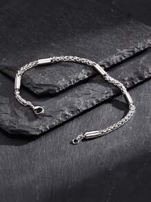 1pc Hip Hop Style Men's Dragon Bone Chain Bracelet, Fashionable Stainless Steel Daily Decoration