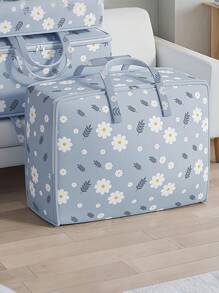 1 件可折叠衣物收纳袋，清新雏菊图案，旅行收纳袋，真空压缩收纳袋，轻便洗衣袋，便携式衣柜收纳袋，节省空间的家居、手提箱、衣柜收纳解决方案 - 彩色 - 查看 5