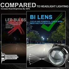 2 PIEZAS TOAUTO Lentes de proyector de faros Bi LED de 3 pulgadas para luces LED de Hella, proyector de 120W y 40000LM, accesorios de automóvil - Blanco - Ver 8