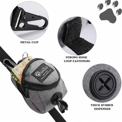 1 peça bolsa para petiscos para animais de estimação, bolsa de treinamento portátil, bolsa de recompensa para lanches, bolsa para petiscos para treinamento de filhotes, bolsa de bolso para alimentação de animais de estimação, bolsa para viagem, passeio com cachorro, coisas para cachorro, bolsa para petiscos para cachorro, bolsa para passear com cachorro