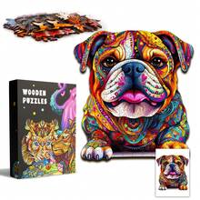 Dachshund/Corgi/Bulldog - Wooden Jigsaw Puzzle, Asymmetrical Animal Shaped Wooden Puzzle Toy, Party Game Gift, Decorative Art, Tabletop Magic Puzzle, Unique Children's Educational Puzzle, Birthday Gift, Wooden Puzzle For Kids, Back To School Gift, Christmas Gift - Multicolor - View 3