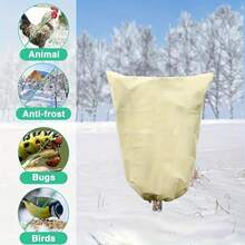Plant Frost Protection Cover, Winter Frost Blanket, Drawstring Shrub Cover, Reusable Frost Protection Fabric, Suitable For Outdoor Plants, Fruit Trees, Potted Plants - Multicolor - View 1