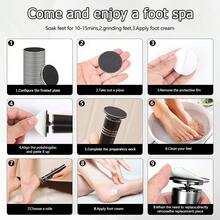 FollowBreak Kabelloser elektrischer Fußfeile, wiederaufladbarer Handgehaltener Fußschwielen-Entferner mit Schleifpapier und Schleifkopf, multifunktionaler persönlicher Fußschleifer, tragbares Fußglättungsgerät geeignet für Zuhause und Nagelstudios, Fußpflegewerkzeug für Männer und Frauen - Verschiedenfarbig - Übersicht 7