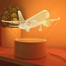 1 件飞机/喷气式飞机创意夜灯，天文航空爱好者收藏礼品灯，家居装饰照明，适合情人节、感恩节、生日礼物