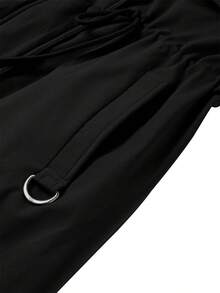 Áo khoác nữ Giolshon thanh lịch và thời trang, với túi tiện dụng và lớp lót lông giả, kiểu áo parka, sự lựa chọn lý tưởng cho mùa thu và mùa đông. - màu đen - Xem 9