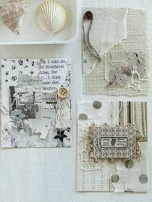 MOCARD 30 pezzi/confezione Adesivi in pizzo per scrapbooking, adesivi decorativi creativi e di , materiali artigianali fai-da-te, regali per le vacanze, forniture scolastiche personalizzate per scrapbooking