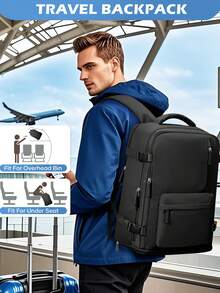 Carry On Backpack Travel Backpacks Flight Approved Large Capacity Nylon Fabric Waterproof Hiking Backpack Outdoor Computer Backpack For Travel Camping Hiking For Men And Women Gift For Daughter Friend Travel Accessories Unisex Business Functional Backpack Computer Bag Luggage Strap Design For Back To School For College Business Outdoor Back-To-School Season - Multicolor - View 8