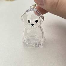 1 件透明可爱狗毛收集挂饰，宠物毛发收纳盒，适用于柴犬、西高地梗毛发钥匙扣 - 彩色 - 查看 8