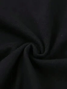 [SKYRS] (180 Pure Cotton T-Shirt) Y2K Style Graphic And Letter Double-Sided Printing Men's Summer Round Neck Short Sleeve Casual Cotton - màu đen - Xem 4