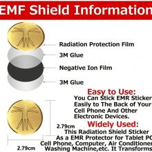 6/3/1pc Anti Radiation Protector Shield EMF Protection 26 Mm Round Cell Phone Sticker EMR Blocker Protection Stickers For Mobile Phones Computers Laptops Electronic Devices Supplies