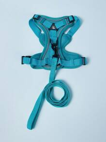 PETSIN Reflective Pet Harness And Leash Set For Dog & Cat, Escape Proof Adjustable Small Dog Harness With Soft Mesh