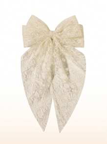 1 pezzo Fermaglio per capelli grande con fiocco di pizzo, accessorio per capelli dolce e carino da principessa, perfetto per la stagione romantica del matrimonio delle ragazze, un regalo estivo fresco per i capelli