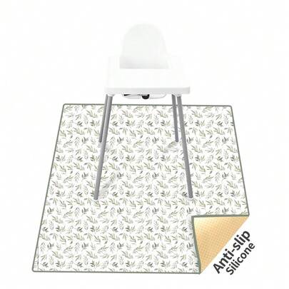 1 件婴儿防溅垫，适用于高脚椅/艺术/工艺品，可洗防溅垫，防水防滑地板保护垫防溅垫，脏乱垫和桌布