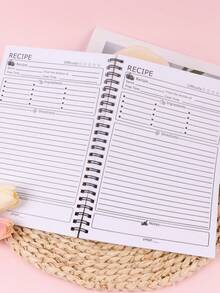 1pc A5 Blank Recipe Notebook - Cooking Lover's Planner, DIY Meal Plan & Home Cooking Handbook, A5 Recipe Book, Weekly Menu Planner, Back To School Gift - Multicolor - View 6