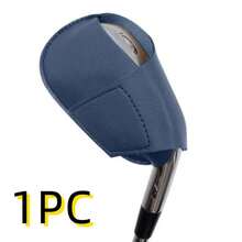 10个/3个/1个装 新款极简主义高尔夫球杆头套，推杆头套，皮革材质，内衬绒毛，保护高尔夫球杆，设计简约经典，黑色、棕色、蓝色可选，适用于高尔夫球场、庭院、公园 - 彩色 - 查看 16