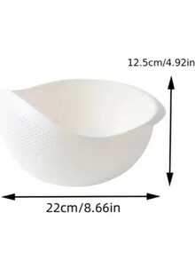 1 件，多功能塑料洗米碗，洗米机，洗菜篮，蔬菜水果沥水篮 - 适用于健康膳食准备和高效厨房使用，实用厨房小工具 - 彩色 - 查看 8