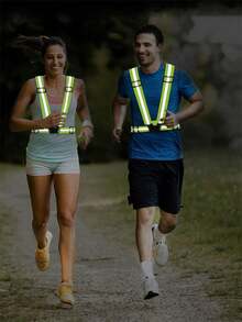 1 件反光背心，适合夜间跑步和运动，弹性反光带反光背心万圣节配饰，万圣节服装秋冬配饰万圣节服装，适合青少年、青年、男士、休闲、户外、运动、度假、毕业礼物、生日、日常穿着