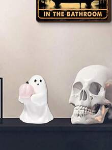 1pc Vintage Halloween Ghost Decoration Ornament Resin Ghost Desktop Craft Statue Home Decoration Office Room Desktop Decoration Halloween Holiday Party Thrilling Atmosphere Decoration Props Accessories Gifts For People Halloween Decor Fall Decor Room Decor