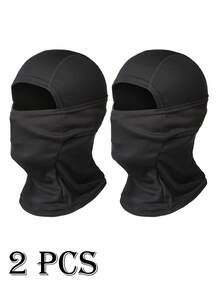 Musion 1pc Breathable Mesh Balaclava Face Mask Ski Mask For Men Women Full Face Motorcycle Mask Hood Running Cold Weather - Black - View 15