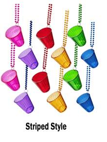 3/5pcs Beaded Plastic Wine Glass Necklace, Suitable For Birthday, Wedding, Christmas Party, Explosion Dance Party, Festival Parade, 1pc/Set - Multicolor - View 9