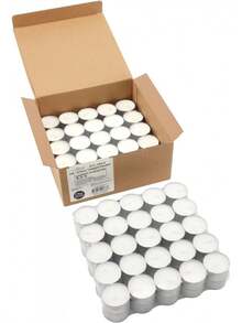 Paquete de 100 Velas de Té Sin Aroma, Tiempo de Quema Extendido de 6-7 Horas - 1 - Ver 6