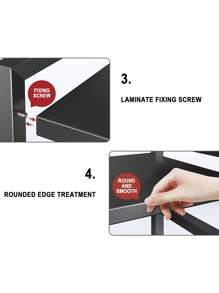 LIPETY Expandable Microwave Stand Countertop 16.5-20" Stretchable 75kg Load Microwave Stand Steel Oven Rack For Kitchen,Microwave Stand With Storage Kitchen Utensils Tableware Storage,Over ,Kitchen Storage Rack - Black - View 9