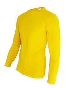 Camisa Térmica  Proteção  Uv 50+ Manga Longa Segunda Pele Academia Treino - Amarelo - Visão 2