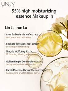 unny club 30g Long-Lasting Full Coverage Foundation, Suitable For Oily And Combination Skin, 24-Hour Color Lock, Natural Makeup Effect, Oil Control And Waterproof, Sweat-Resistant, Smudge-Proof, Sweat-Proof, Waterproof, Natural Shade