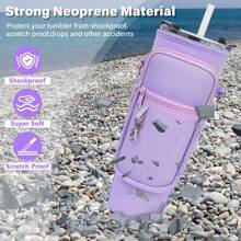 1 PIEZA Bolsa portátil para botella de agua, con bolsa para teléfono, compatible con botella de agua /Maeky de 40 onzas (aproximadamente 1134.0 ml), bolsa con asa, correa para el hombro ajustable, compatible con accesorios de la taza