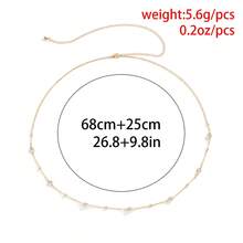 1pc Silver Simple Sexy Transparent Rhinestone Waist Chain, Crystal Bikini Body Chain - Silver - View 6