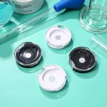 DOITOOL Empty Eyeshadow Holder :4 PCS Single Color Eyeshadow Boxes ,Magnetic Makeup Palette ,Refillable Cosmetic Containers , Subpackaging Organizer,Black2+White2