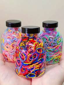 1 Jar Of Approx. 1000pcs Colorful Black And Spring Colored Hair Ties, High Elasticity Hair Ties Packaged In A Jar, Disposable Hair Elastics In Colors, Suitable For Girls' Hairstyles Accessories,Hair Accessory,Hair Accessories,Hair Accessories For Women,Fall,Travel,Hair Tools,Accessories Women,Hair Stuff,Fall,Hair,Hair Accessories,Hair Accessories For Women,Travel,Hair Accessory,Hair Accessories Women,Hair Tools,Hair Stuff,Stuff,Beauty Accessories,Gifts,Travel,Gifts For Women,Hair Stuff,Stocking Stuffers,Stocking Stuffers,Stocking Fillers,Stocking Stuffers For Women,Stocking Fillers Women, Gifts,Gifts, Stocking Fillers,Gifts For Women,Gift, Gift,Stocking Stuffers For Adults,Stocking Fillers For Adult,Hair Stuff,Women's Accessories,Stocking Stuffer,Coming-Of-Age Hair Accessory, Hair Accessories,Gift Ideas For Women,Beauty Stocking Fillers, Gifts For Women - Multicolor - View 5