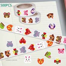SCXXBSW 500 Sheets/Roll Cartoon Fun And Exquisite Roll Stickers DIY Decoration Guitar Notebook Table Waterproof Stickers - Multicolor - View 16