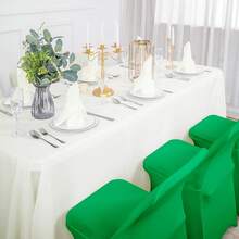 6 Pack Gold Spandex Folding Chair Covers In Stretch Washable Fabric Wedding, Party, Holidays, Celebration, And Other Special Events - Ngọc lục bảo - Xem 7