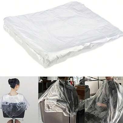 100件一次性理发染发披肩，防水沙龙美发服，适用于沙龙或居家DIY染发、剪发，返校季、旅行度假必备，女士美发配件，后梳，理发师配件，吹风机，头发，理发师，美发工具，美发产品，吹风机，头发，配件，美发产品，美发工具，美发用品，护发，卷发梳，理发师，理发师配件，美发设备，旅行必备，旅行必备，发型，美发，头发，旅行，美发产品，美发工具，美发用品，理发师，理发师配件，理发店，美发设备