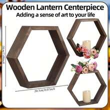 Estante de pared flotante hexagonal, estante de almacenamiento hexagonal - para amantes de la decoración del hogar - regalo perfecto - adecuado para baño, dormitorio - M - Ver 4