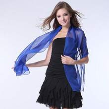 ™   Fashionable Soft Chiffon Scarfhalloween - 純色/霓虹綠 - 查看 9
