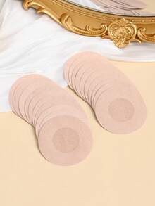 50 PCS Invisible Nipple Tape Disposable Nipple Pad Tapes Nipple Cover Non-Woven Nipple Sticker Chest Stickers,Disposable Nipple Covers, Seamless Breathable Self-Adhesive Invisible Bra, Women's Lingerie & Underwear Accessories - Apricot - View 6