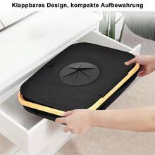 100L Recycling-Behälter für Küche und Haushalt, Pfandflaschen-Sammelbehälter mit Deckel und 2 wiederverwendbaren Innensäcken, hohe Aufbewahrungsbox für Flaschen, Dosen, Plastik, Papier, Glas, Aufkleber - Schwarz - Übersicht 8