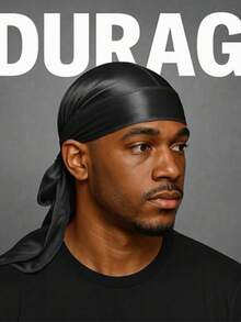 Durag con tiras largas, pañuelos para la cabeza para hombres, gorra para ondas - Multicolor - Ver 6