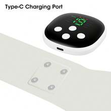 Hailicare 电加热腰部按摩器，腹部肌肉塑形器，束腰带，腹部锻炼器，下背部和腹部按摩器，振动和热疗腰带，电振动加热垫，肌肉放松支撑 - 白色 - 查看 11