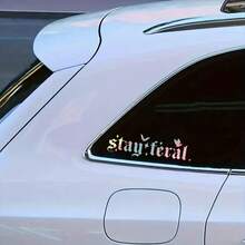 1pc  Stay Feral Vinyl Car Decals Wild Stickers Any Flat Surface - Color - View 5