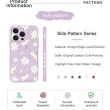 雏菊图案液态硅胶防震软壳，兼容 17/16/16e/15 Pro Max/14 Plus/13 Mini/12 Pro/11/X/XS/XR/XS Max/7/8 Plus/SE2/SE3，三星 Galaxy S26/S25/S24 Ultra/S23 FE/S22 Plus/S21/S20/S10/A55/A56/A54/A53/A52/A51/A36/A35/A34/A33/A32/A26/A25/A24/A23/A22/A16/A15/A14/A13/A12/A06，P40 Lite/P30 Pro/P20，荣耀 20 Lite/10 - 綠色 - 查看 5